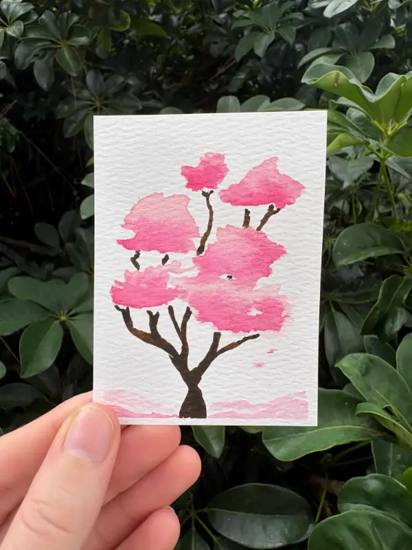Fleeting Flowers aceo art card