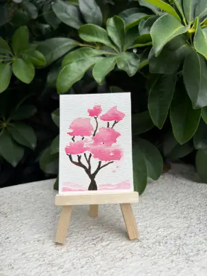 Fleeting Flowers aceo art card thumbnail 2