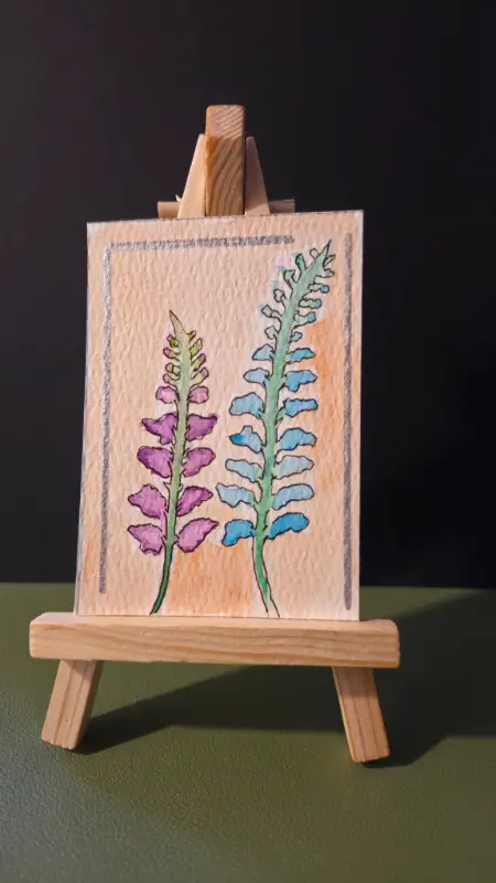 The Vibrant Garden: Snapdragon aceo art card