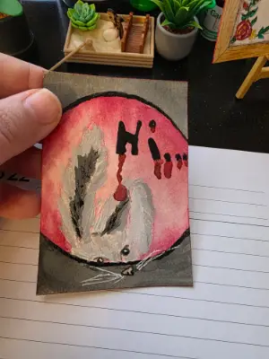 It's Bad Bunny aceo art card thumbnail 2