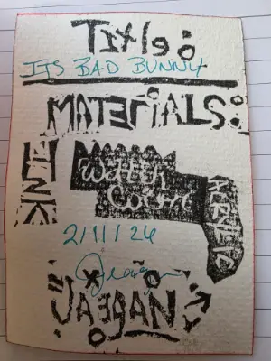 It's Bad Bunny aceo art card thumbnail 4