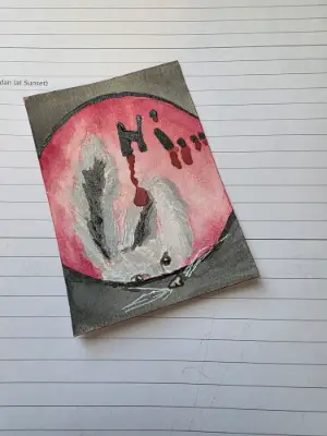 It's Bad Bunny aceo art card thumbnail 1