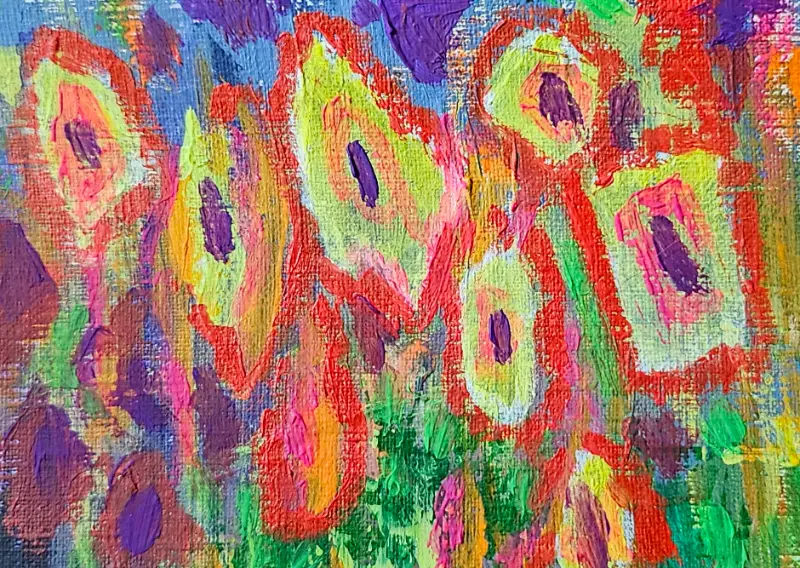 Fried Egg Sunrise aceo art card