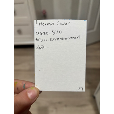 Hermit Crab aceo art card thumbnail 2