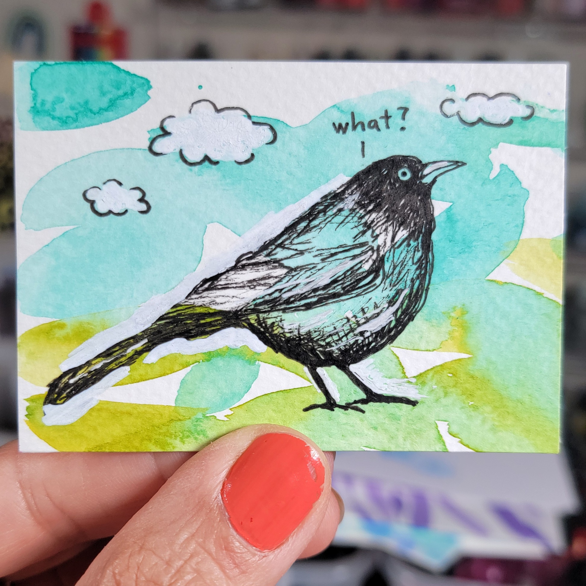 what? aceo art card