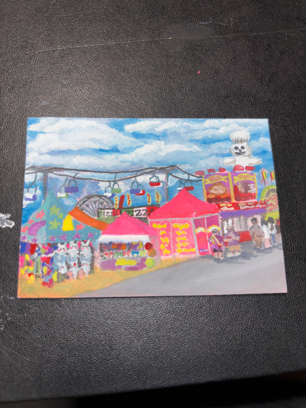 State Fair Stroll aceo art card