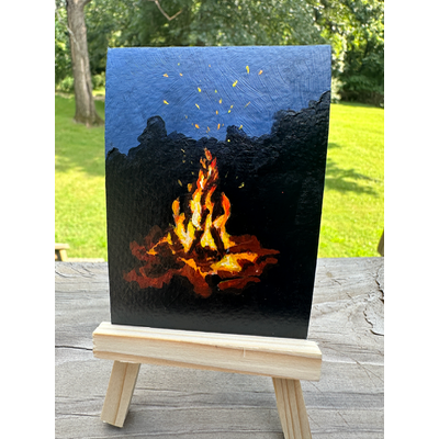 Bonfire - 1 aceo art card thumbnail 2