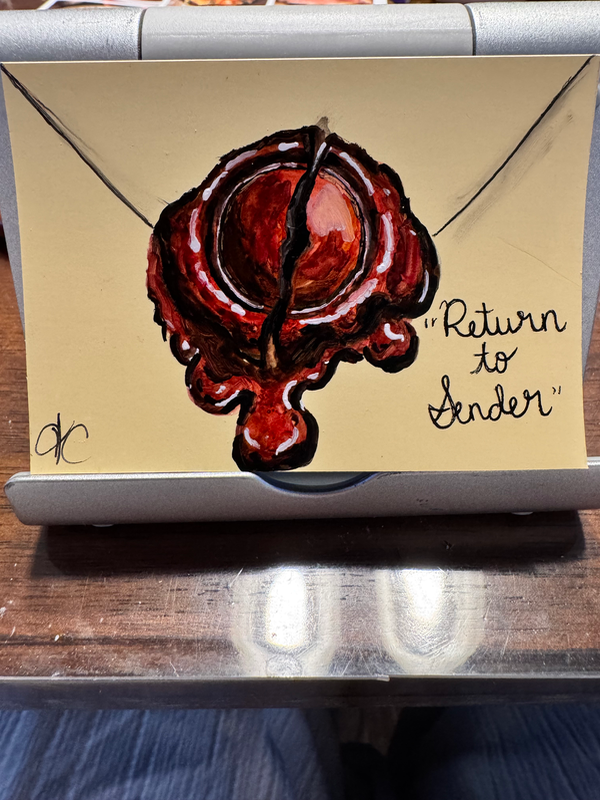 Return To Sender aceo art card