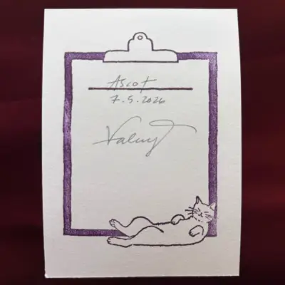 Met Gala Hat aceo art card thumbnail 2