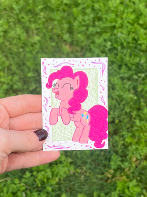 Pink Pony - Art Style Exercise #3 aceo art card thumbnail 2