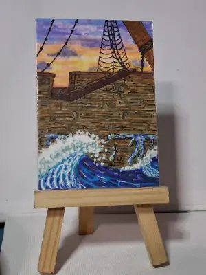 Walk the Plank aceo art card thumbnail 1