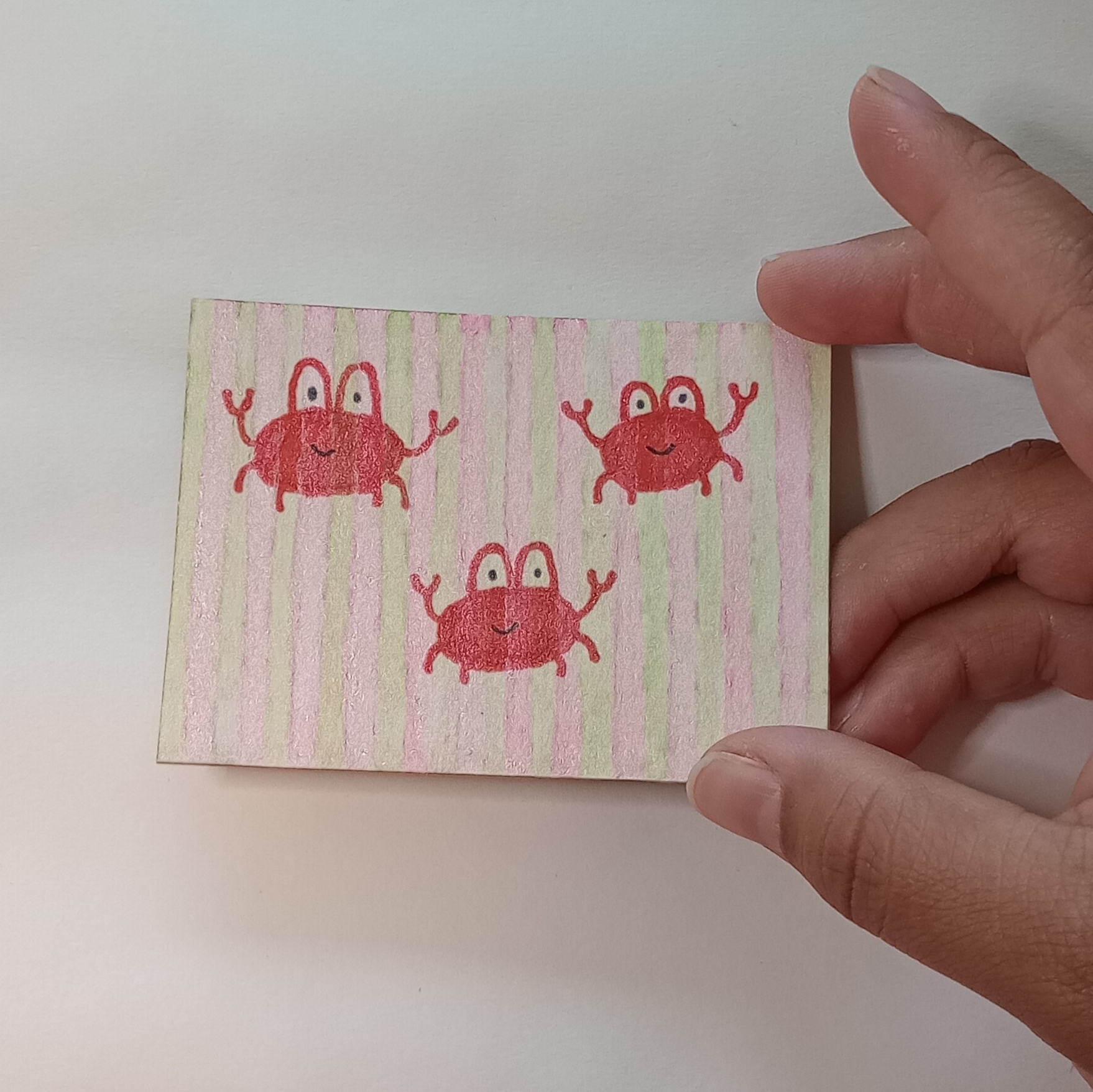 Crabs aceo art card thumbnail 2