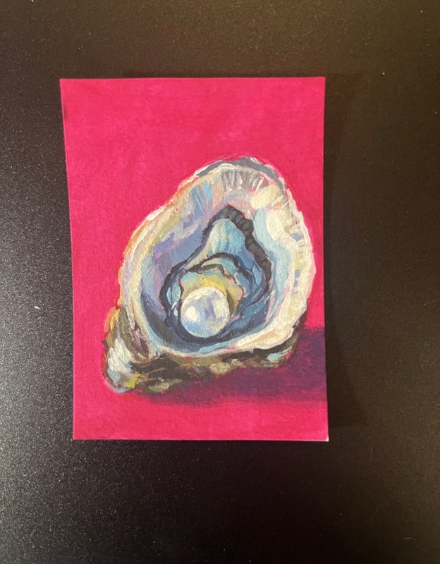 Oyster aceo art card