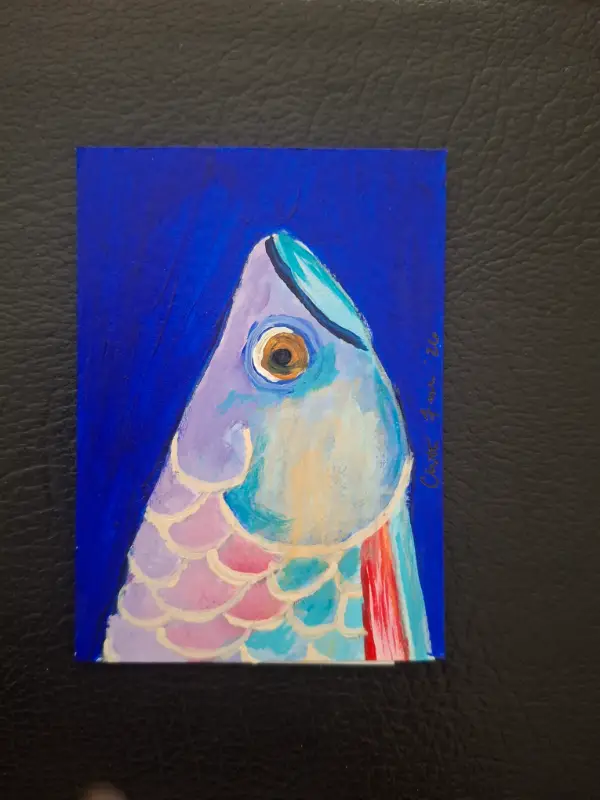 I am fish aceo art card