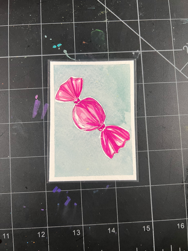Pink Hard Candy aceo art card