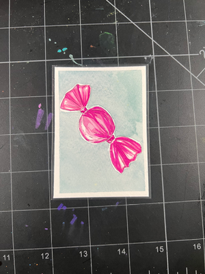 Pink Hard Candy aceo art card thumbnail 1