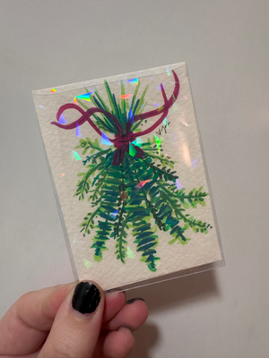 bundled up aceo art card thumbnail 2