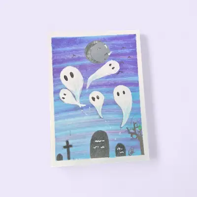 The Spirits, Original ACEO aceo art card thumbnail 1