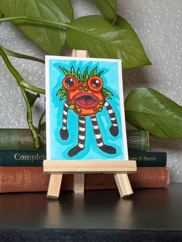 Flurk - Little Monsters Series - Lisa Vollrath aceo art card