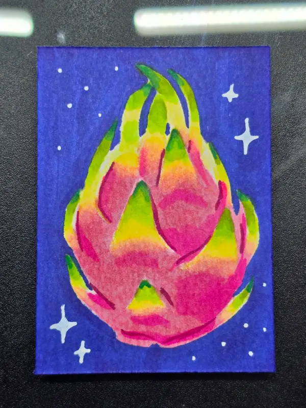 Dragon Fruit aceo art card