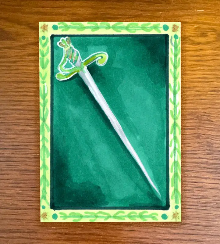 Rapier - Medieval Weapons Series aceo art card