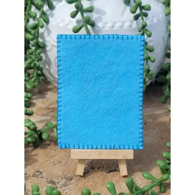 Cerulean Blue Beetle aceo art card thumbnail 2