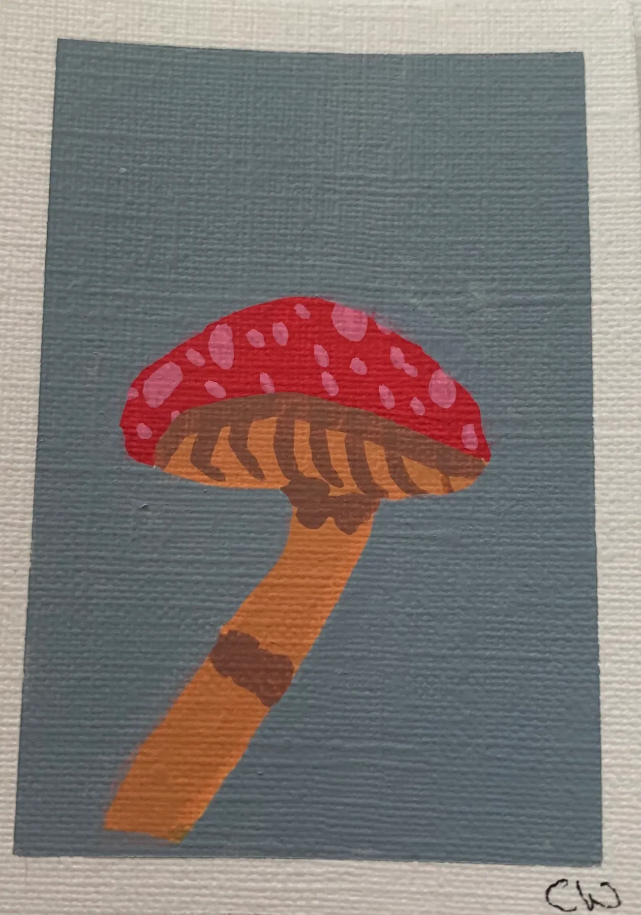 Mushroom aceo art card