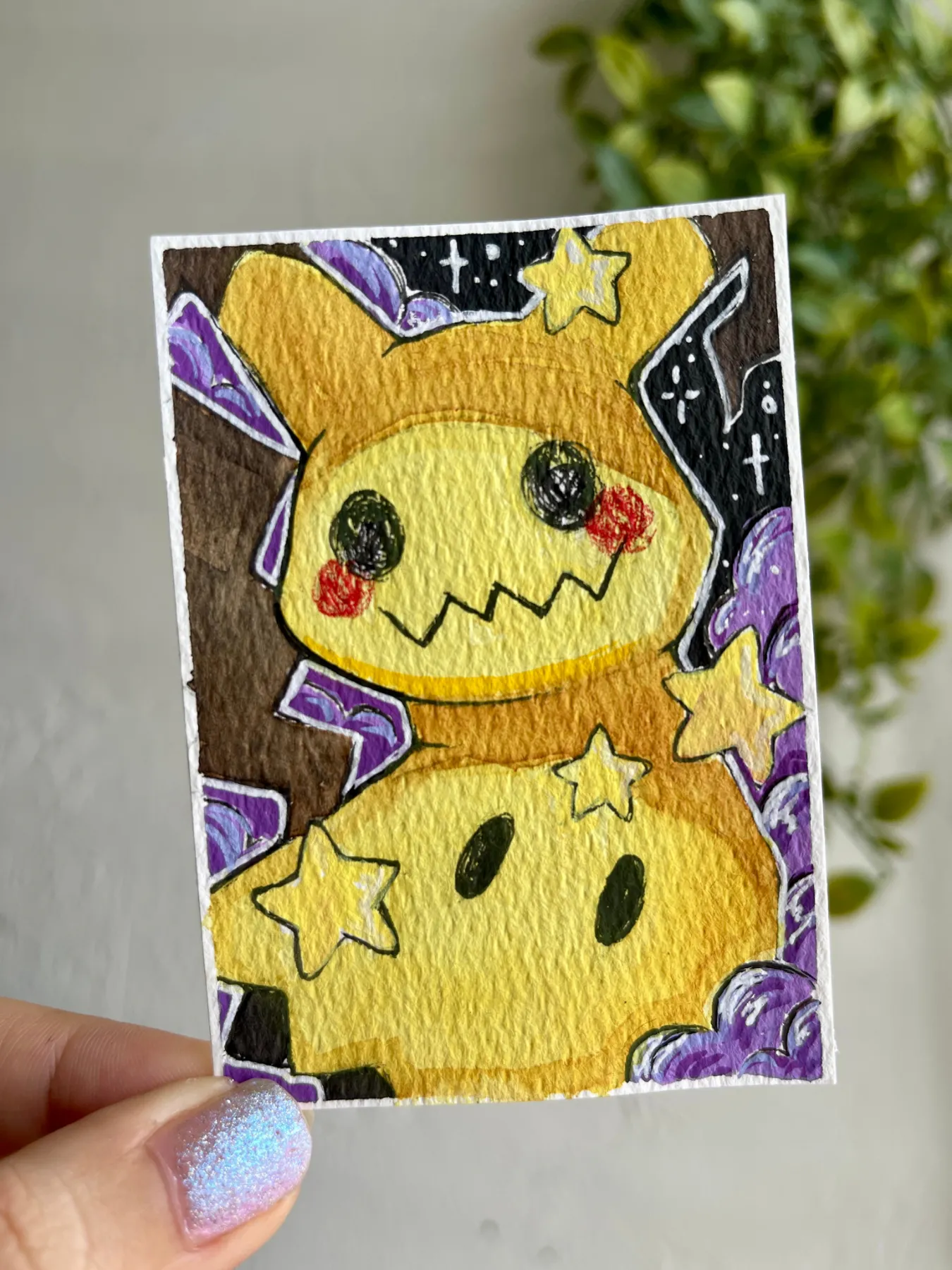Mimikyu Pokemon aceo art card
