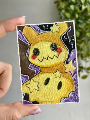 Mimikyu Pokemon aceo art card thumbnail 2