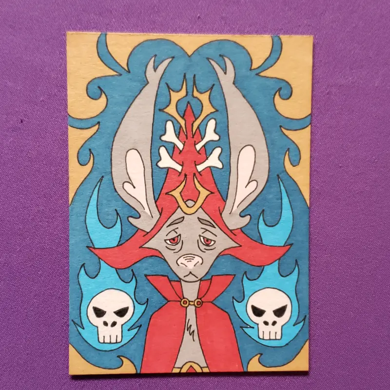 Original Fantasy Bat Creature Marker Illustration OOAK aceo art card