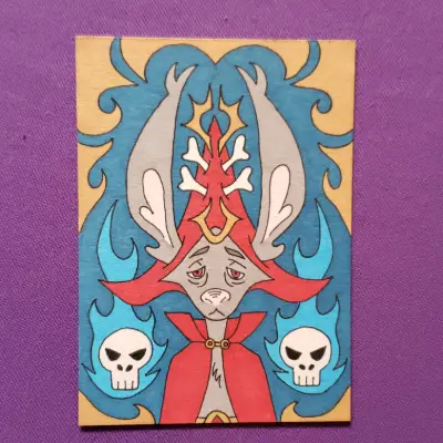 Original Fantasy Bat Creature Marker Illustration OOAK aceo art card thumbnail 1