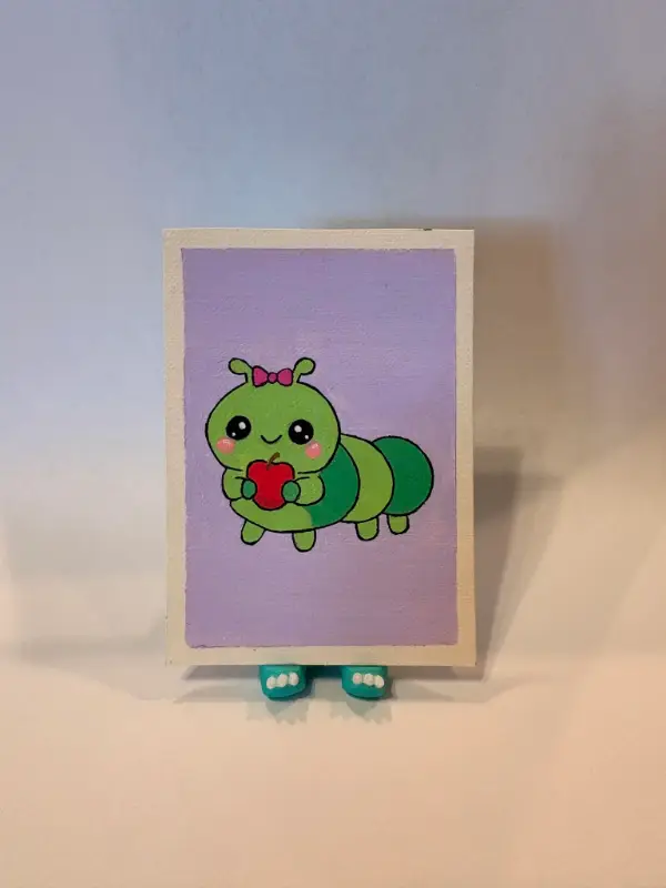 Caterpillar aceo art card