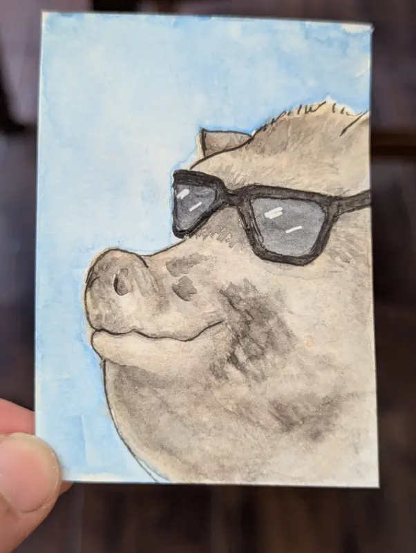 Snort aceo art card