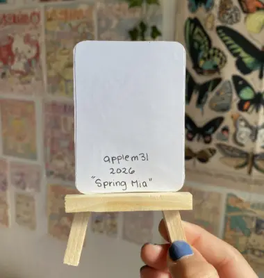 Portrait "Spring Mia" aceo art card thumbnail 3