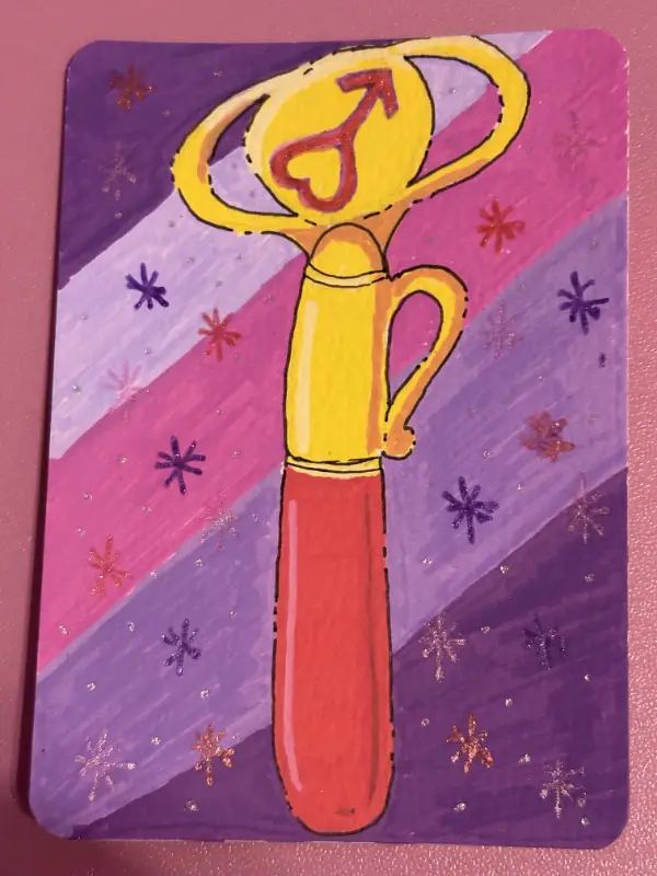 Sailor Mars Transformation Pen aceo art card