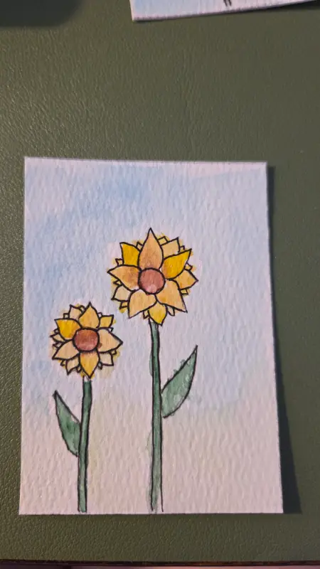 The Vibrant Garden aceo art card