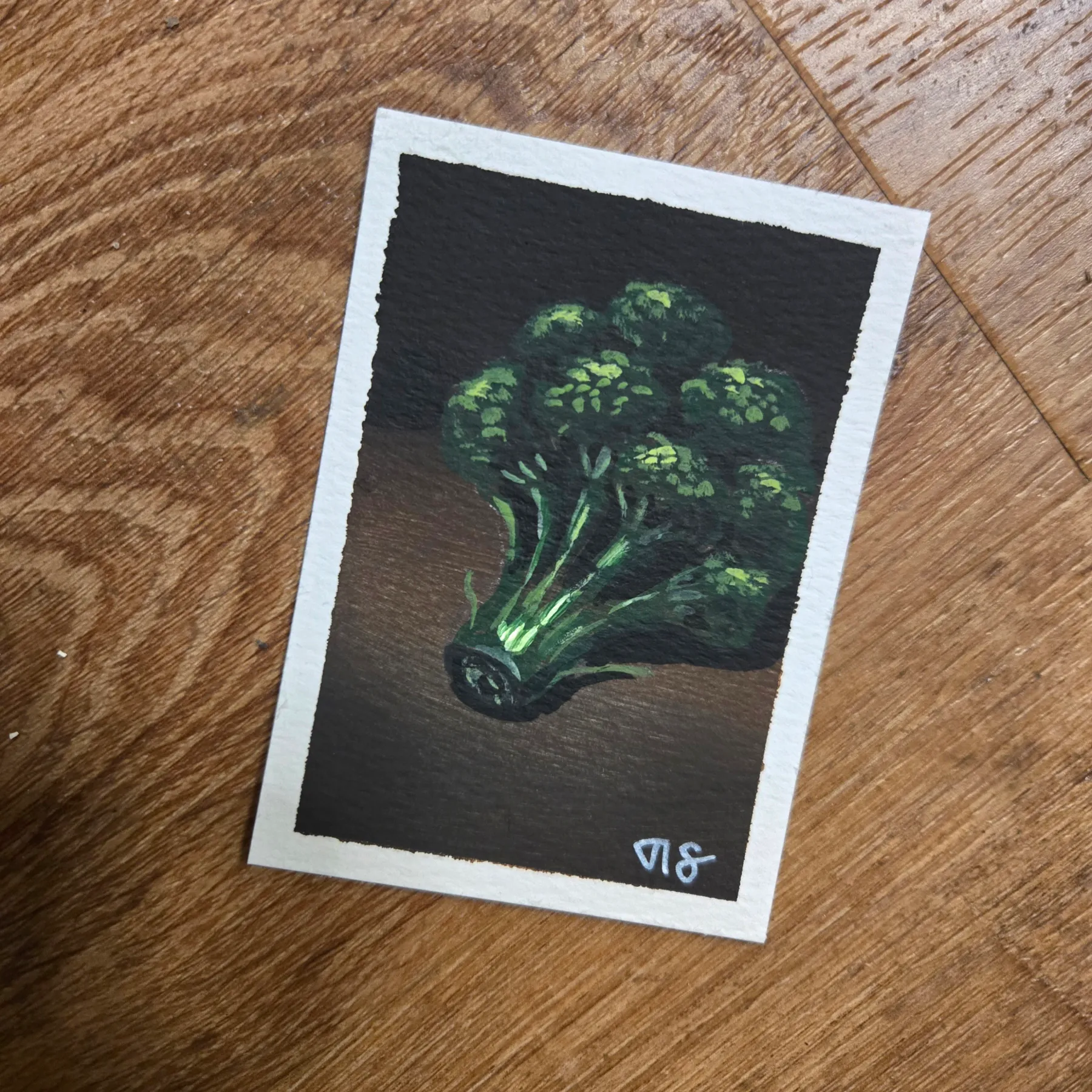 Broccoli aceo art card