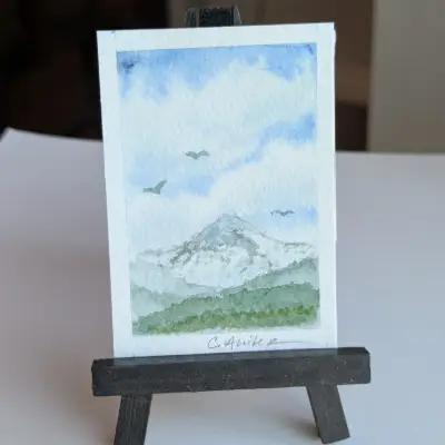 Western Skies aceo art card thumbnail 1