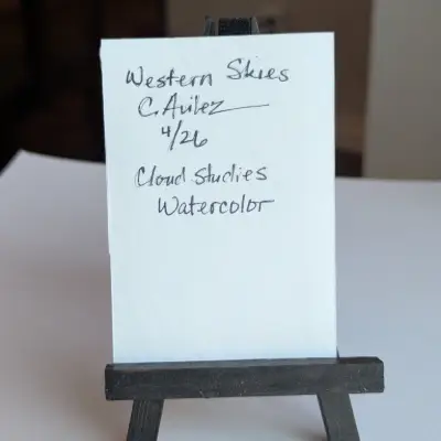 Western Skies aceo art card thumbnail 4