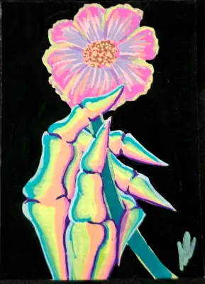 What The Dead Grows aceo art card thumbnail 1