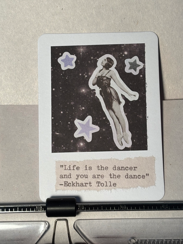 Polaroid ladies #1 by Mazerzine dancer quote aceo art card