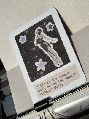 Polaroid ladies #1 by Mazerzine dancer quote aceo art card thumbnail 2