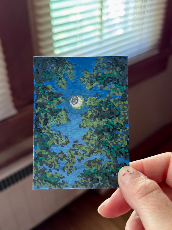 Glowing Moonlight aceo art card