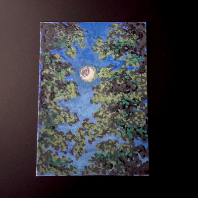 Glowing Moonlight aceo art card thumbnail 2