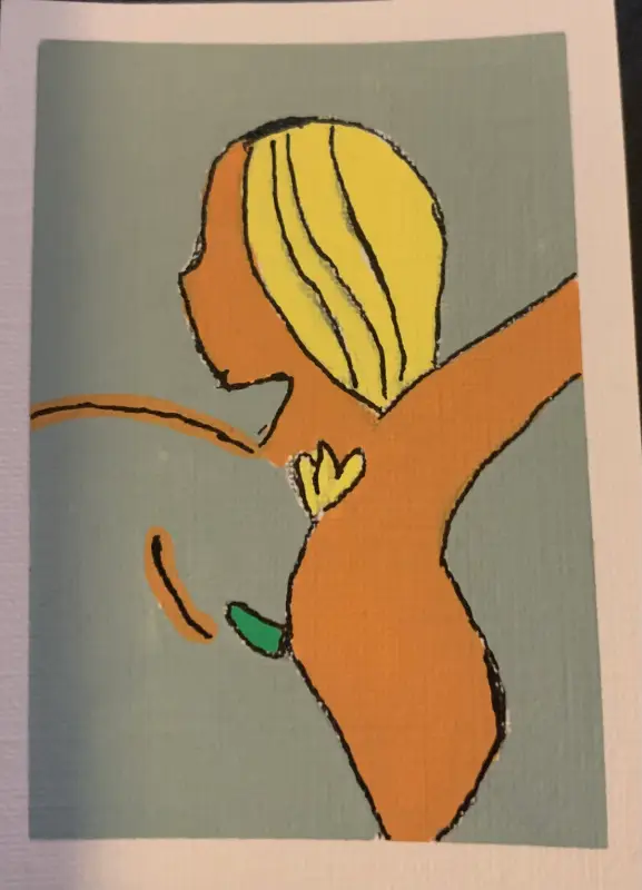 Lady Flower aceo art card