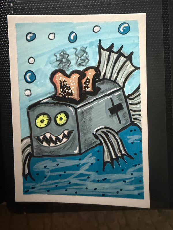 Toasted aceo art card