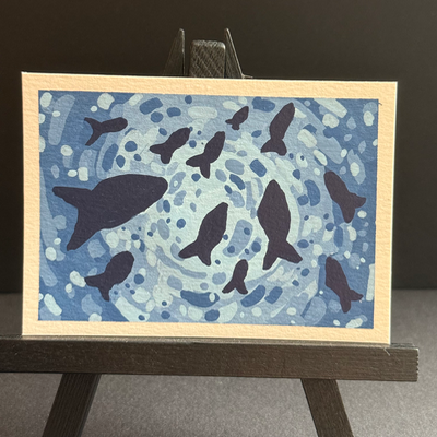 ocean vortex aceo art card thumbnail 2