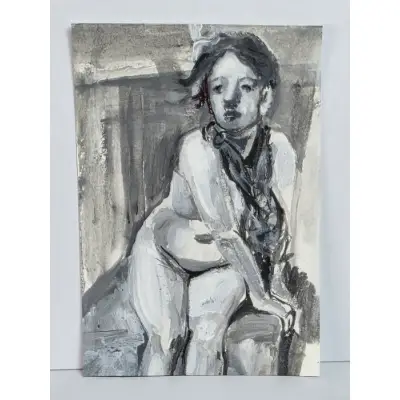 Old Masters Value Study - 4 aceo art card thumbnail 1