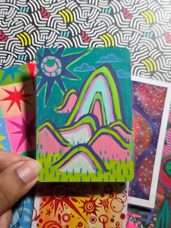The Hills aceo art card
