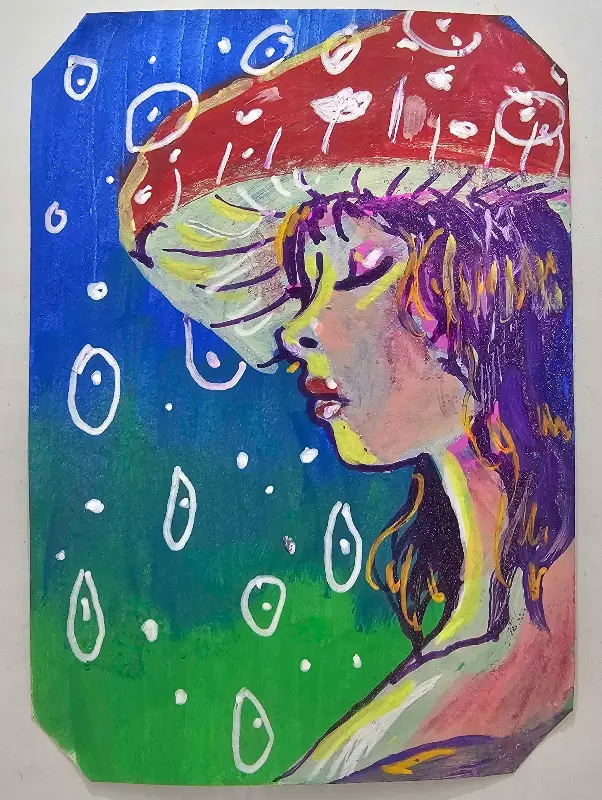 Toadstool Princess aceo art card